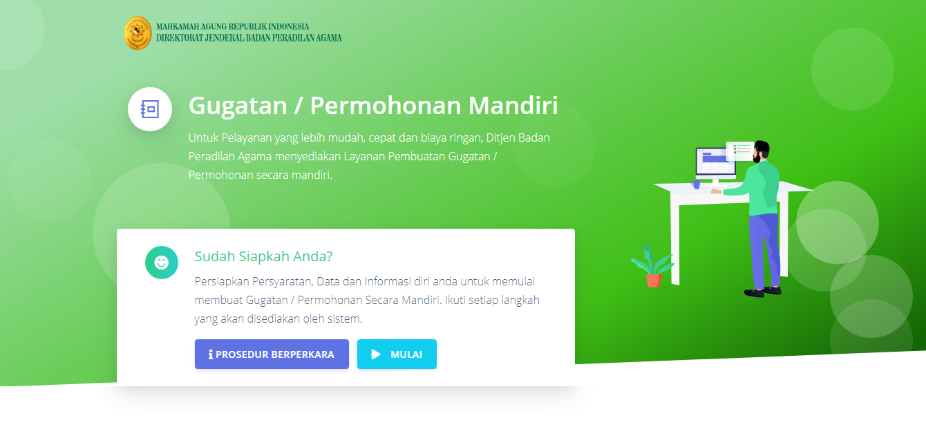 Aplikasi Gugatan/Permohonan Mandiri